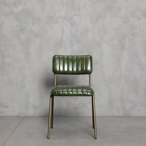 Silla de Cuero Verde