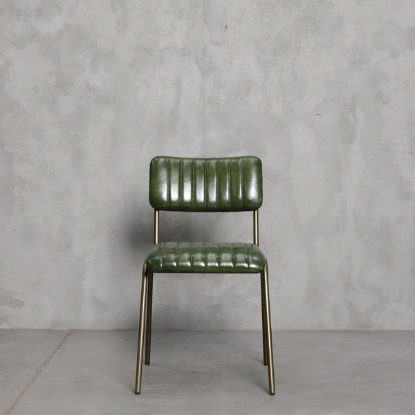Silla de Cuero Verde