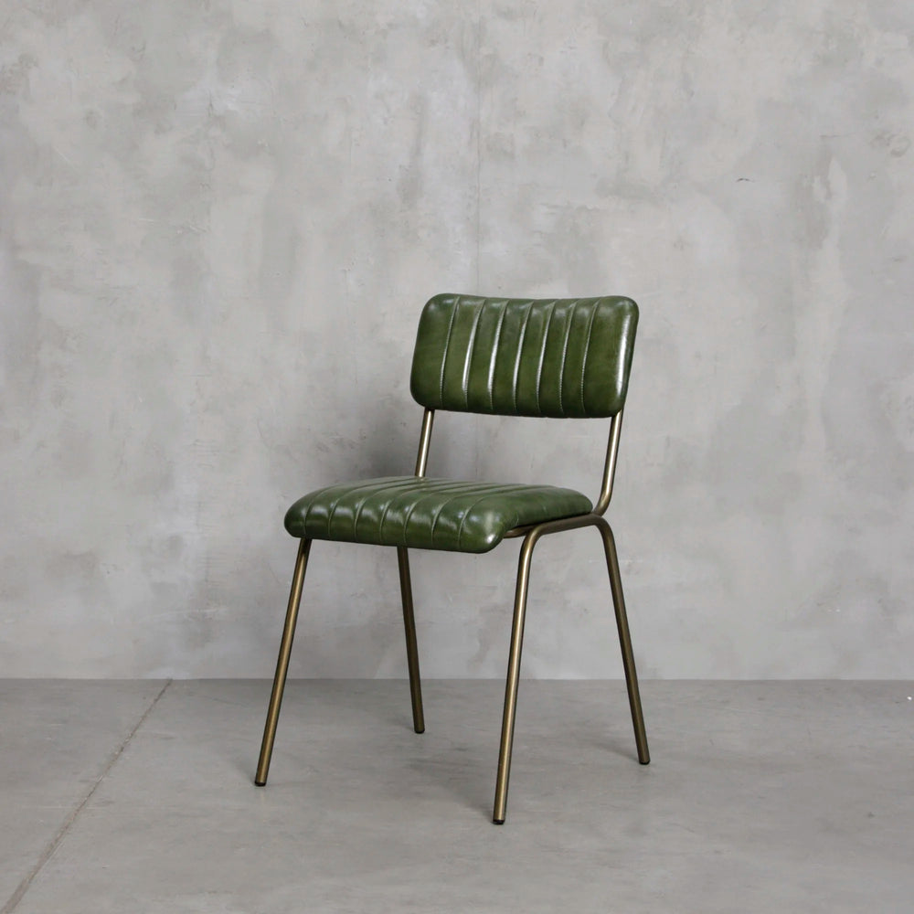 Silla de Cuero Verde