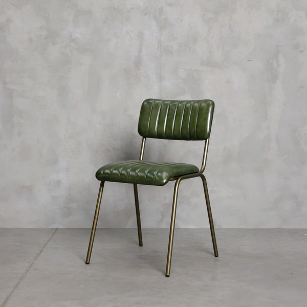 Silla de Cuero Verde