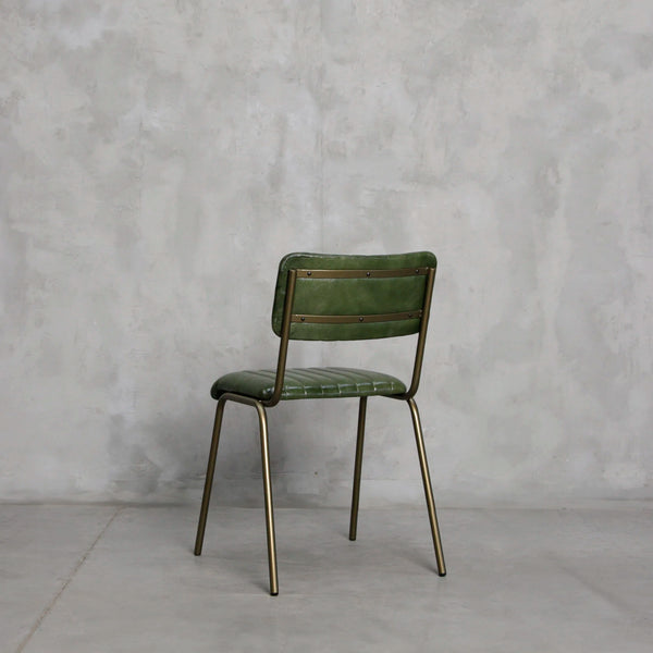 Silla de Cuero Verde