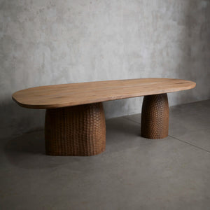 Mesa Comedor Señora Del Agua 2.42 Lino Tibio