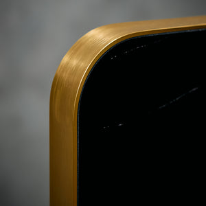 Cubierta Cuadrada Negra 70x70 Mármol melamina B/bronce
