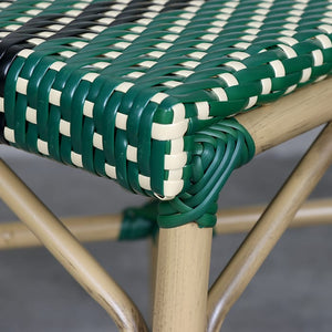 Silla  Parisina Rennes Alto tráfico Verde y Negra